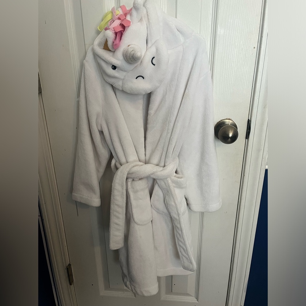 PB Kids Unicorn Bathrobe 4-6